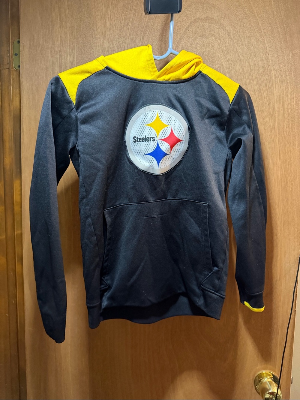 Pittsburgh Steelers Youth Large 14/16 NFL Team Apparel Black Yellow Hoodie